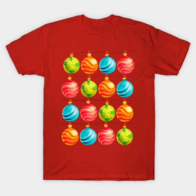 Season’s Greetings with lots of Christmas decorations T-Shirt by marina63